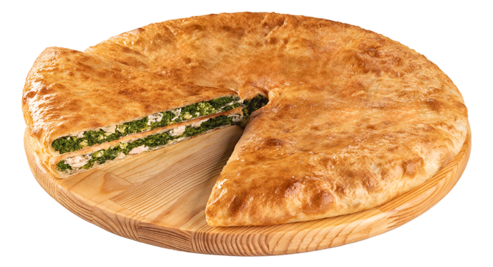 Пирог с курицей, шпинатом и сыром